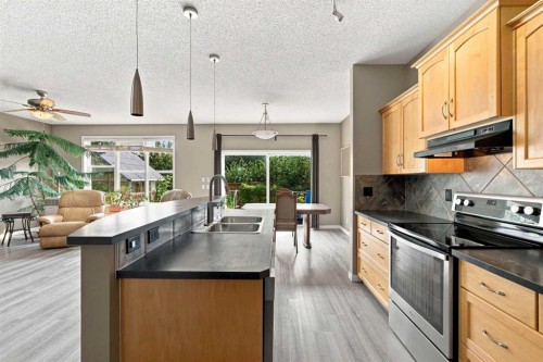 5355 Copperfield Gate Se, Calgary, AB - Indoor Photo Showing Kitchen With Stainless Steel Kitchen With Double Sink