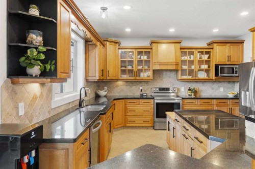 39 Chapala Terrace Se, Calgary, AB - Indoor Photo Showing Kitchen With Double Sink