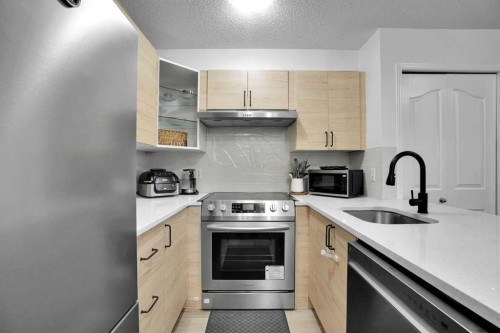 1407-8 Bridlecrest Drive Sw, Calgary, AB - Indoor Photo Showing Kitchen With Stainless Steel Kitchen