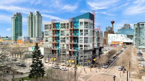 216-535 8 Avenue Se, Calgary, AB - Outdoor With Balcony With Facade
