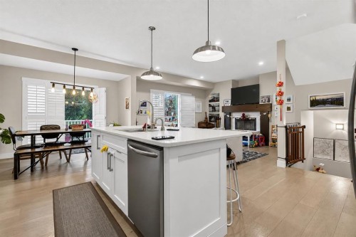 725 New Brighton Drive Se, Calgary, AB - Indoor Photo Showing Kitchen With Upgraded Kitchen