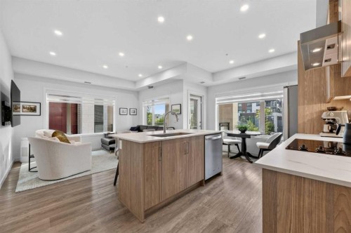 219-12 Mahogany Path Se, Calgary, AB - Indoor Photo Showing Kitchen With Upgraded Kitchen