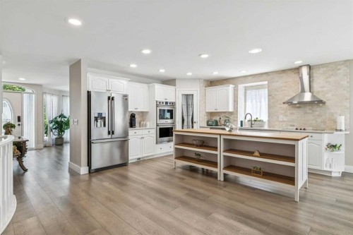 6991 Christie Briar Manor Sw, Calgary, AB - Indoor Photo Showing Kitchen With Stainless Steel Kitchen With Upgraded Kitchen