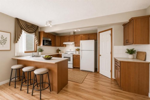 54 Coral Springs Court Ne, Calgary, AB - Indoor Photo Showing Kitchen With Double Sink
