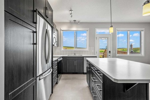 244 Sundown View, Cochrane, AB - Indoor Photo Showing Kitchen With Upgraded Kitchen