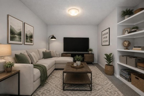 244 Sundown View, Cochrane, AB - Indoor Photo Showing Living Room