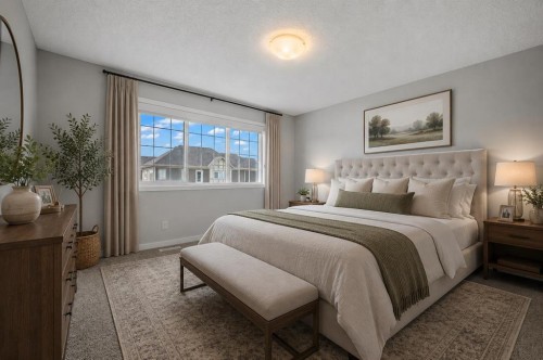 244 Sundown View, Cochrane, AB - Indoor Photo Showing Bedroom