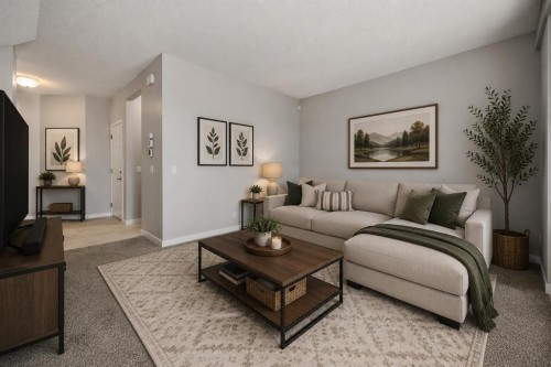 244 Sundown View, Cochrane, AB - Indoor Photo Showing Living Room