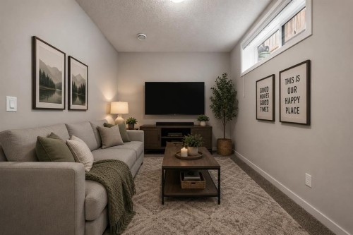 244 Sundown View, Cochrane, AB - Indoor Photo Showing Living Room
