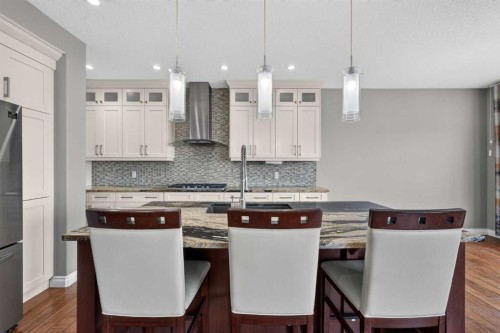 148 Evansborough Way Nw, Calgary, AB - Indoor Photo Showing Kitchen With Upgraded Kitchen