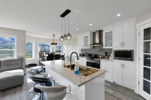 33 Skyview Springs Road Ne, Calgary, AB - Indoor Photo Showing Kitchen With Upgraded Kitchen