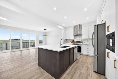 344 Herron Landing Ne, Calgary, AB - Indoor Photo Showing Kitchen With Upgraded Kitchen