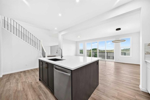 344 Herron Landing Ne, Calgary, AB - Indoor Photo Showing Kitchen With Upgraded Kitchen
