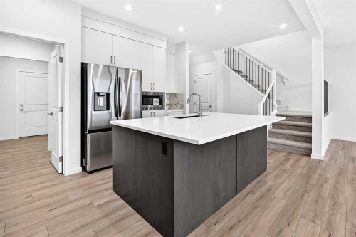 344 Herron Landing Ne, Calgary, AB - Indoor Photo Showing Kitchen With Upgraded Kitchen
