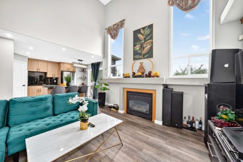 92 San Diego Green Ne, Calgary, AB - Indoor Photo Showing Living Room With Fireplace