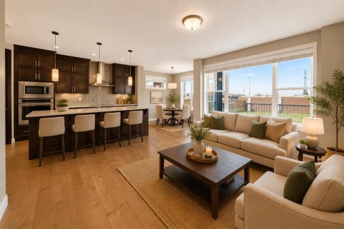 27 Redstone Heights Ne, Calgary, AB - Indoor Photo Showing Living Room