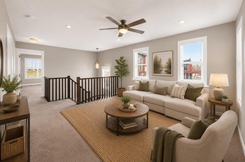 27 Redstone Heights Ne, Calgary, AB - Indoor Photo Showing Living Room