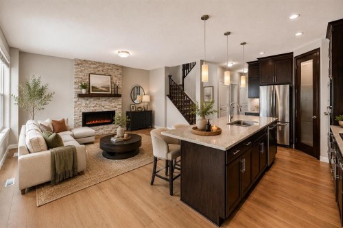 27 Redstone Heights Ne, Calgary, AB - Indoor Photo Showing Kitchen With Stainless Steel Kitchen With Upgraded Kitchen