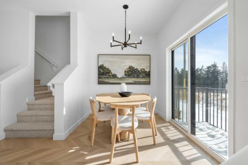 8493 21 Avenue Se, Calgary, AB - Indoor Photo Showing Dining Room