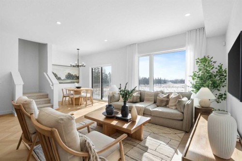 8493 21 Avenue Se, Calgary, AB - Indoor Photo Showing Living Room
