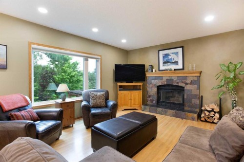337 Sandringham Court Nw, Calgary, AB - Indoor Photo Showing Living Room With Fireplace