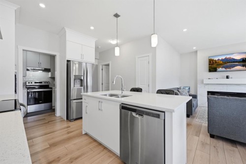 96 Homestead Grove Ne, Calgary, AB - Indoor Photo Showing Kitchen With Double Sink With Upgraded Kitchen