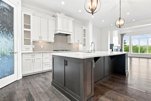 117 Spring Water Close, Heritage Pointe, AB - Indoor Photo Showing Kitchen With Upgraded Kitchen