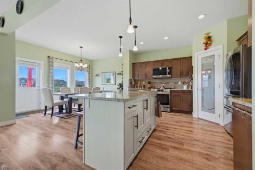 224 Kingston Way Se, Airdrie, AB - Indoor Photo Showing Kitchen With Upgraded Kitchen