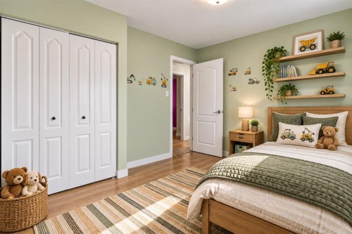 127 Fredson Drive Se, Calgary, AB - Indoor Photo Showing Bedroom