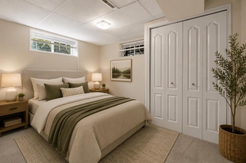 127 Fredson Drive Se, Calgary, AB - Indoor Photo Showing Bedroom