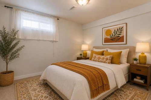 127 Fredson Drive Se, Calgary, AB - Indoor Photo Showing Bedroom