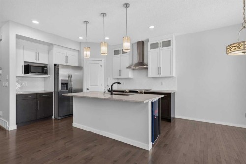 80 Nolancrest Green Nw, Calgary, AB - Indoor Photo Showing Kitchen With Stainless Steel Kitchen With Upgraded Kitchen