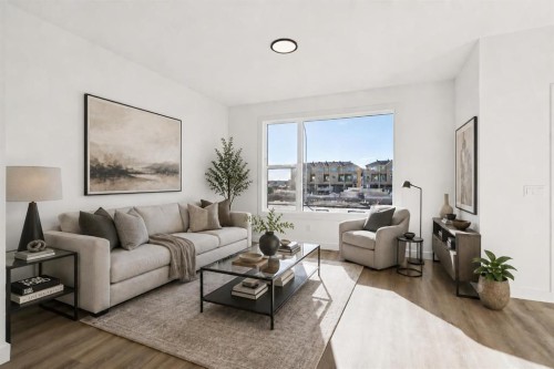 294 Belvedere Avenue Se, Calgary, AB - Indoor Photo Showing Living Room