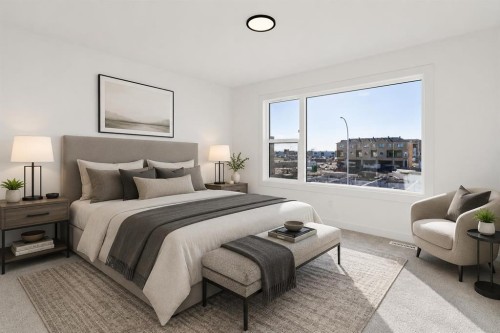 294 Belvedere Avenue Se, Calgary, AB - Indoor Photo Showing Bedroom