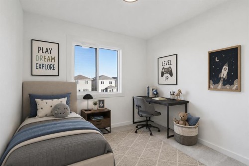294 Belvedere Avenue Se, Calgary, AB - Indoor Photo Showing Bedroom