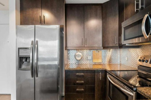 3202-210 15 Avenue Se, Calgary, AB - Indoor Photo Showing Kitchen With Stainless Steel Kitchen With Upgraded Kitchen