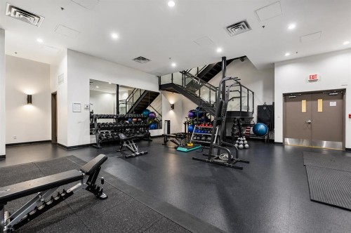 3202-210 15 Avenue Se, Calgary, AB - Indoor Photo Showing Gym Room