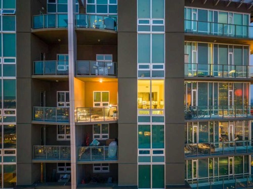 3202-210 15 Avenue Se, Calgary, AB - Outdoor With Balcony With Facade