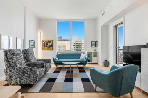 3202-210 15 Avenue Se, Calgary, AB - Indoor Photo Showing Living Room