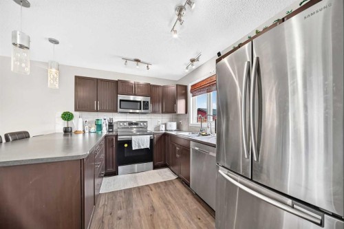 1108 Cornerstone Street Ne, Calgary, AB - Indoor Photo Showing Kitchen With Stainless Steel Kitchen With Upgraded Kitchen