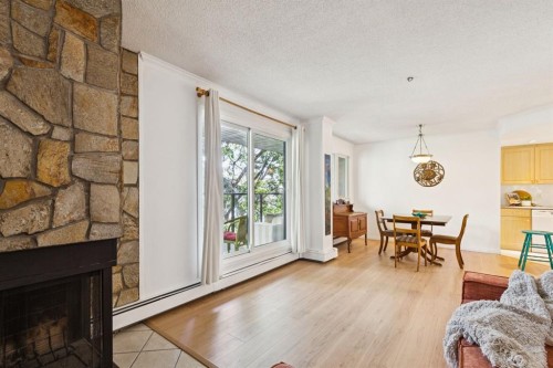 404-354 2 Avenue Ne, Calgary, AB - Indoor Photo Showing Living Room With Fireplace