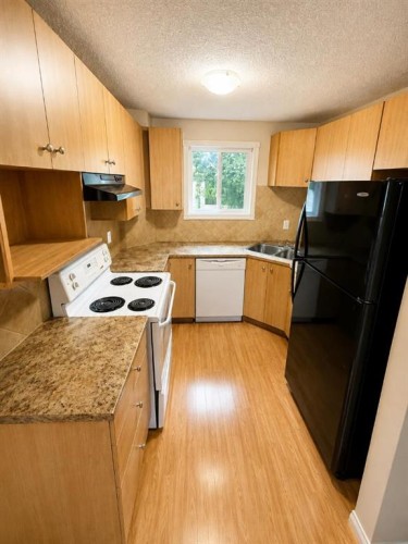 56 Whitehaven Road Ne, Calgary, AB - Indoor Photo Showing Kitchen With Double Sink