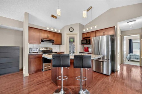 139 Silverado Way Sw, Calgary, AB - Indoor Photo Showing Kitchen With Upgraded Kitchen