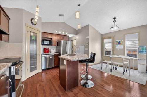 139 Silverado Way Sw, Calgary, AB - Indoor Photo Showing Kitchen With Upgraded Kitchen