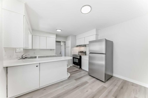 1508 45 Street Se, Calgary, AB - Indoor Photo Showing Kitchen With Double Sink