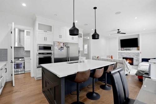 166 Kinniburgh Crescent, Chestermere, AB - Indoor Photo Showing Kitchen With Stainless Steel Kitchen With Upgraded Kitchen
