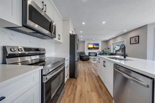 44 Harvest Oak Way Ne, Calgary, AB - Indoor Photo Showing Kitchen With Double Sink With Upgraded Kitchen