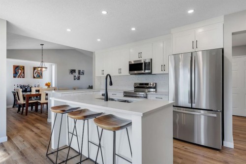 44 Harvest Oak Way Ne, Calgary, AB - Indoor Photo Showing Kitchen With Double Sink With Upgraded Kitchen