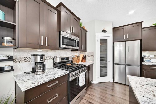 125 Ranch Rise, Strathmore, AB - Indoor Photo Showing Kitchen With Stainless Steel Kitchen With Upgraded Kitchen