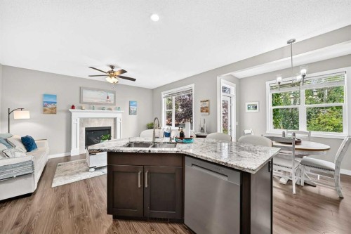 125 Ranch Rise, Strathmore, AB - Indoor Photo Showing Other Room With Fireplace